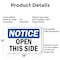 Signmission Open This Side, 18 in W x Rectangle, Aluminum OS-2PACK-NS-A-1218-L-17018 - alternate 4